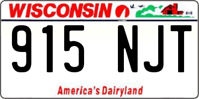 WI license plate 915NJT