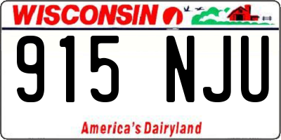 WI license plate 915NJU