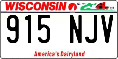 WI license plate 915NJV