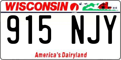 WI license plate 915NJY