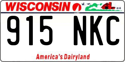 WI license plate 915NKC