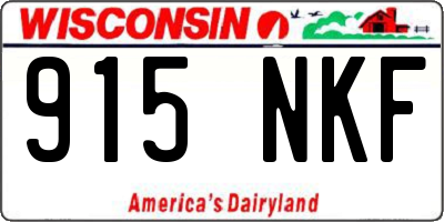 WI license plate 915NKF