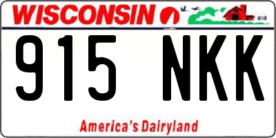WI license plate 915NKK