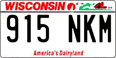 WI license plate 915NKM