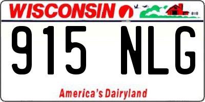 WI license plate 915NLG