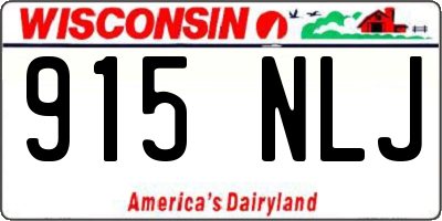WI license plate 915NLJ