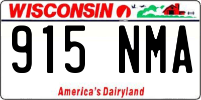 WI license plate 915NMA