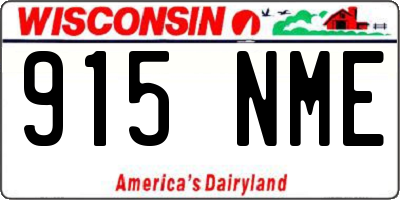 WI license plate 915NME
