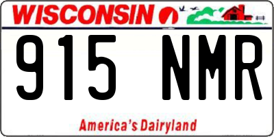 WI license plate 915NMR