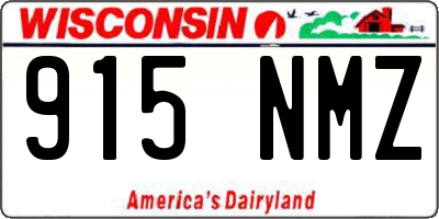 WI license plate 915NMZ