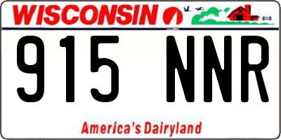 WI license plate 915NNR