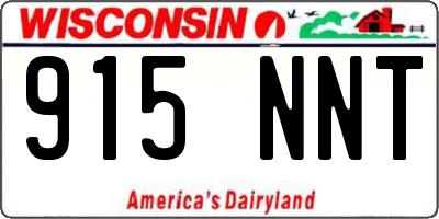 WI license plate 915NNT