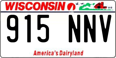 WI license plate 915NNV