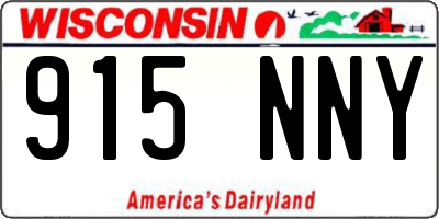 WI license plate 915NNY