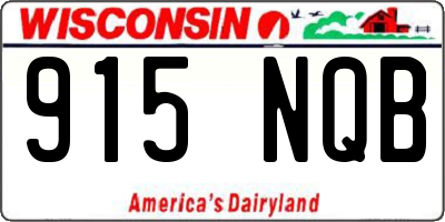 WI license plate 915NQB