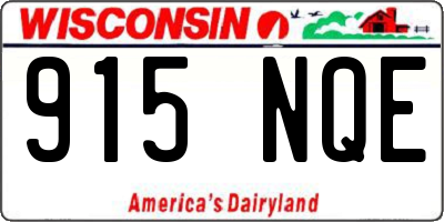 WI license plate 915NQE