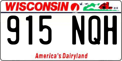 WI license plate 915NQH