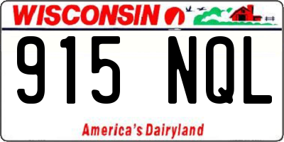 WI license plate 915NQL