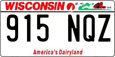 WI license plate 915NQZ