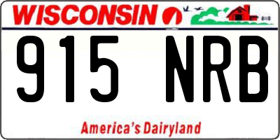 WI license plate 915NRB