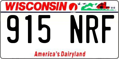 WI license plate 915NRF