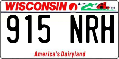 WI license plate 915NRH
