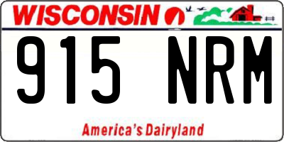 WI license plate 915NRM