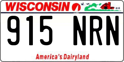 WI license plate 915NRN