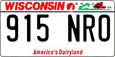 WI license plate 915NRO