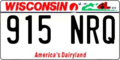WI license plate 915NRQ