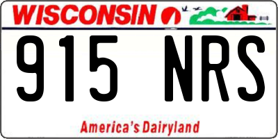 WI license plate 915NRS