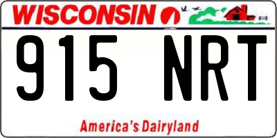 WI license plate 915NRT