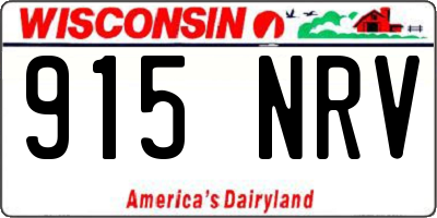 WI license plate 915NRV