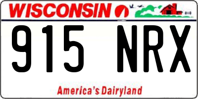 WI license plate 915NRX