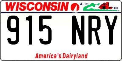 WI license plate 915NRY