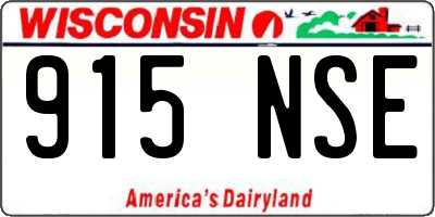 WI license plate 915NSE