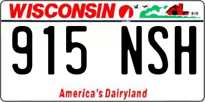 WI license plate 915NSH