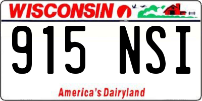 WI license plate 915NSI