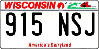 WI license plate 915NSJ