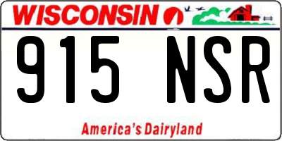 WI license plate 915NSR
