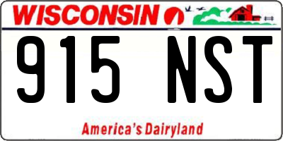 WI license plate 915NST