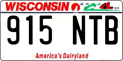 WI license plate 915NTB