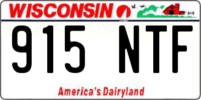 WI license plate 915NTF