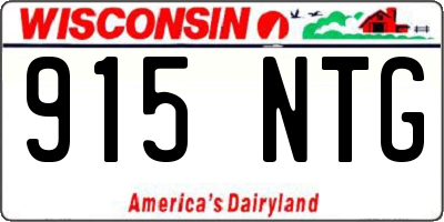 WI license plate 915NTG