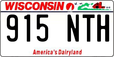 WI license plate 915NTH