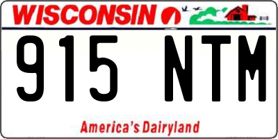 WI license plate 915NTM