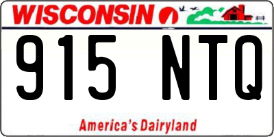 WI license plate 915NTQ