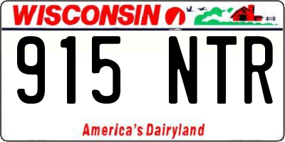 WI license plate 915NTR