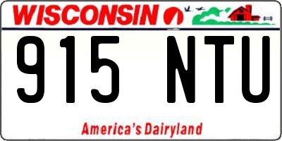 WI license plate 915NTU