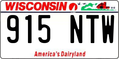 WI license plate 915NTW